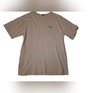 Giordano Men's Cream Logo T-Shirt Size Small 100% Cotton
